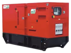 Red silent canopy diesel generator