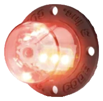 Red hideaway warning light